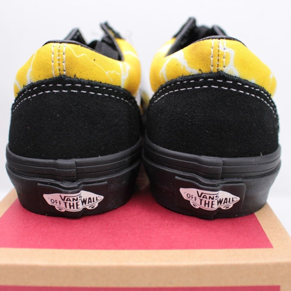 Vans Kids' Preschool Old Skool Shoes Black Yellow Glow in the Dark Select Size - Picture 7 of 11